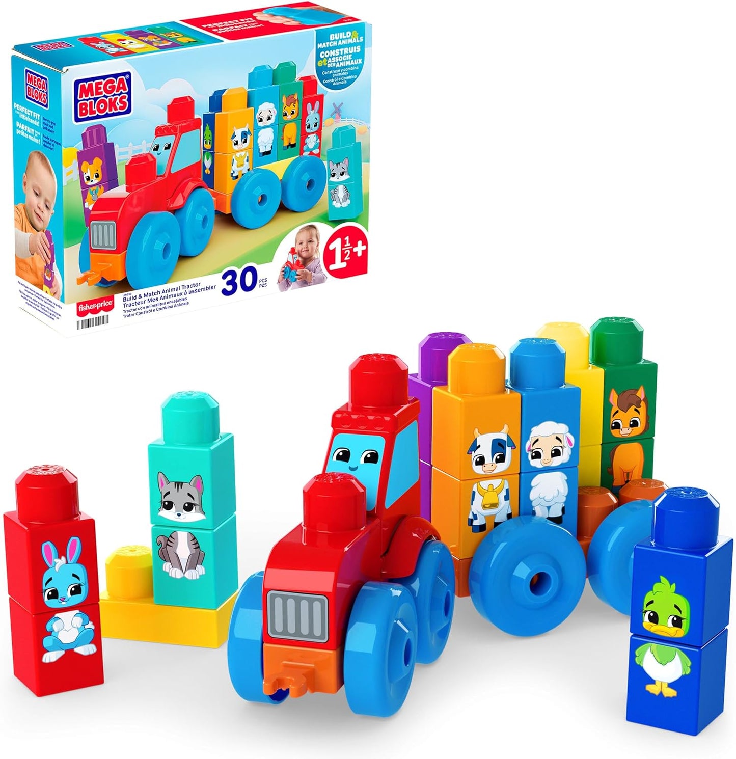 Mega Bloks Build & Match Animal Tractor