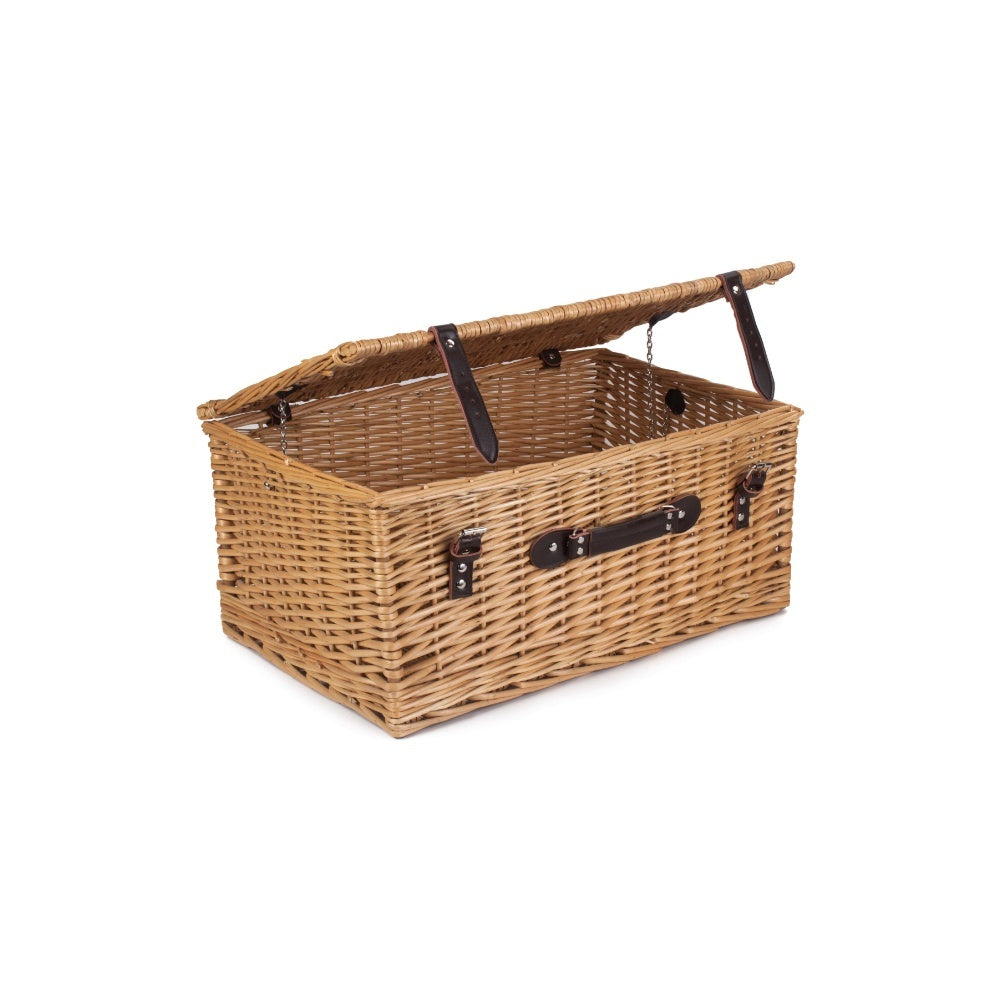 55cm Buff Willow Wicker Picnic Basket