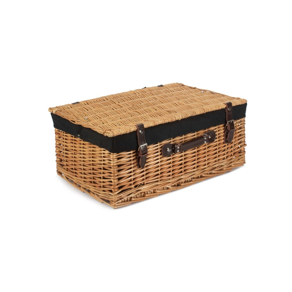 55cm Buff Willow Wicker Picnic Basket
