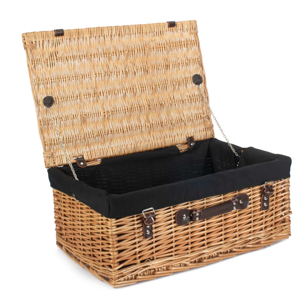 55cm Buff Willow Wicker Picnic Basket