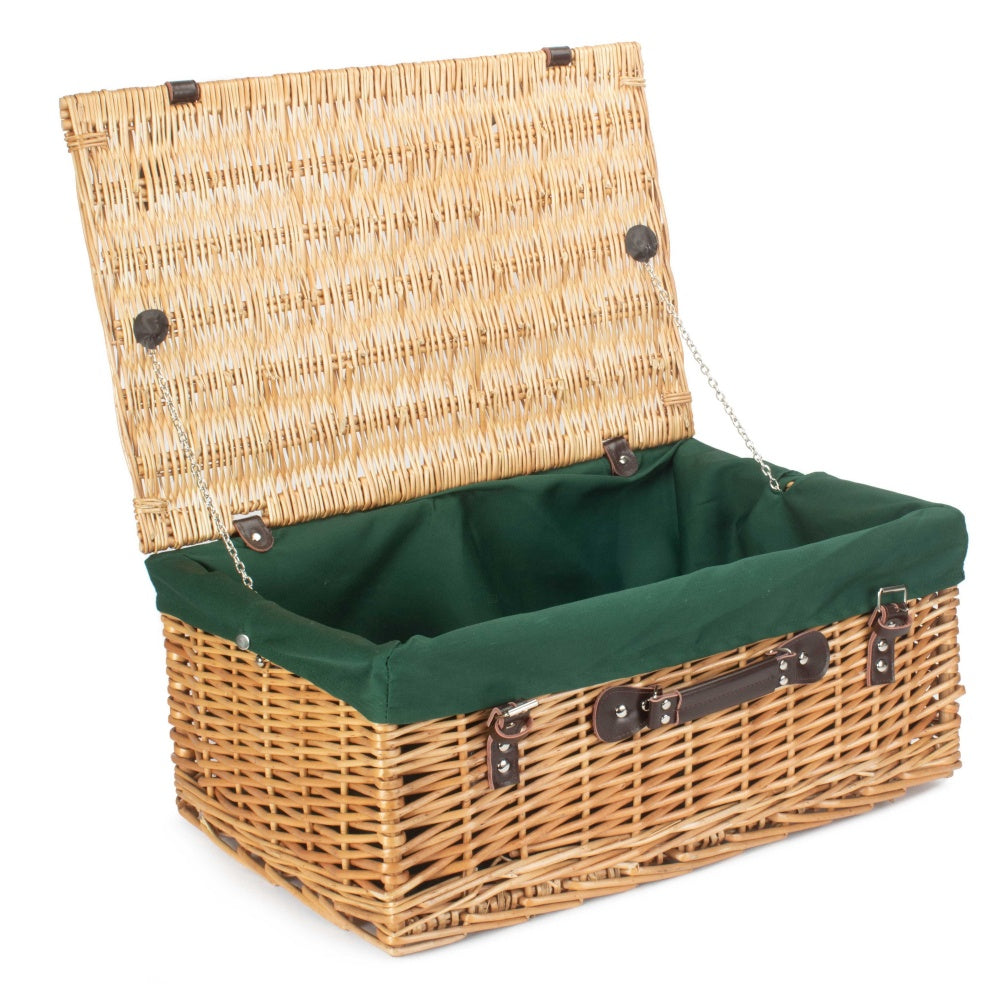 55cm Buff Willow Wicker Picnic Basket
