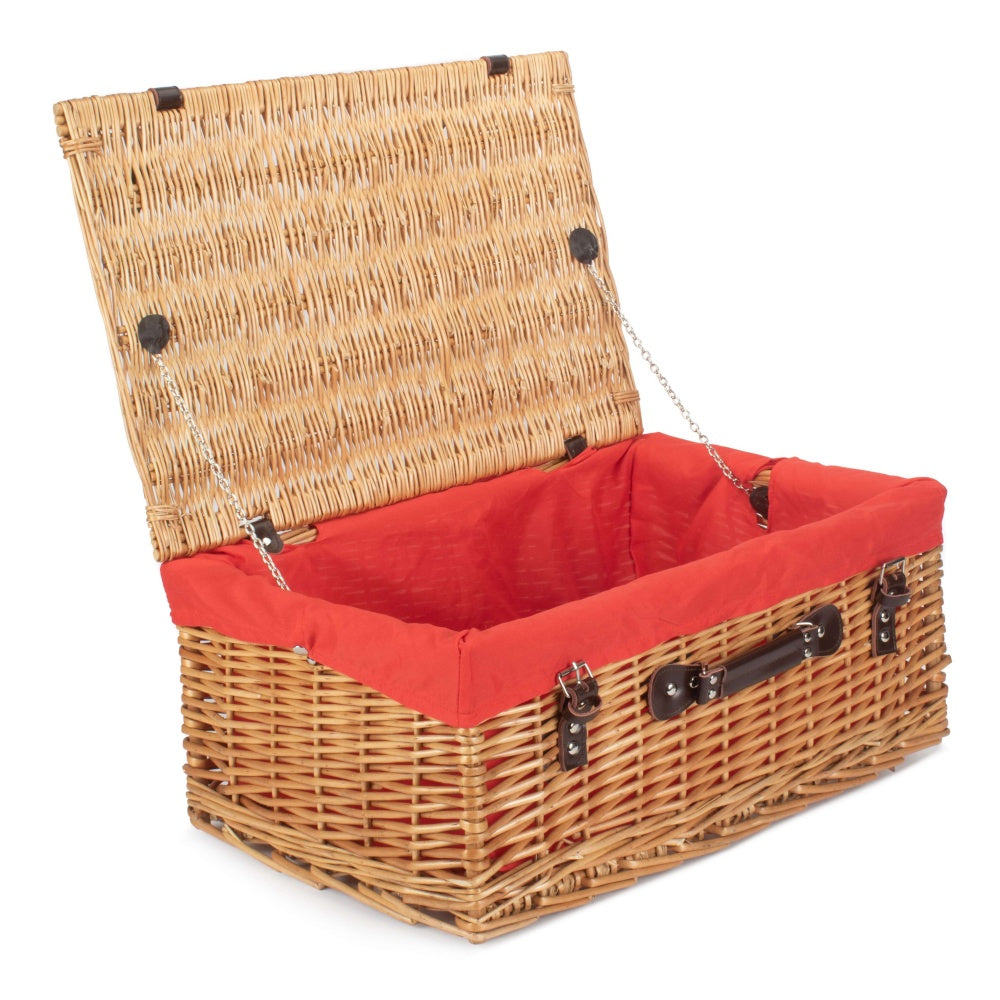 55cm Buff Willow Wicker Picnic Basket