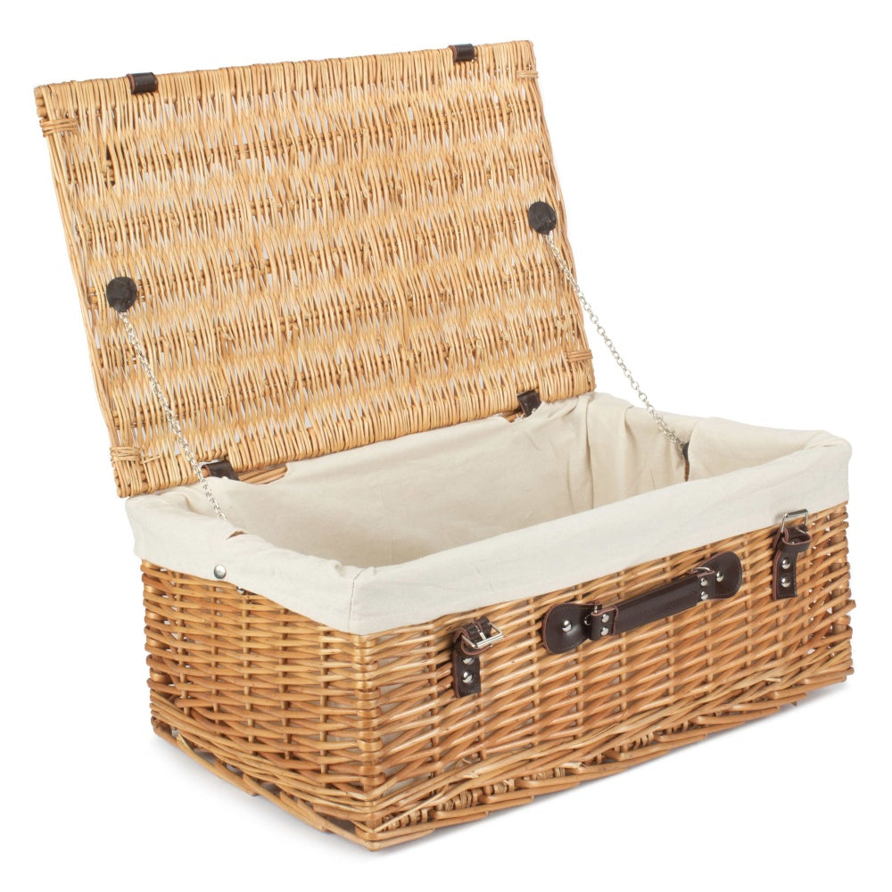 55cm Buff Willow Wicker Picnic Basket