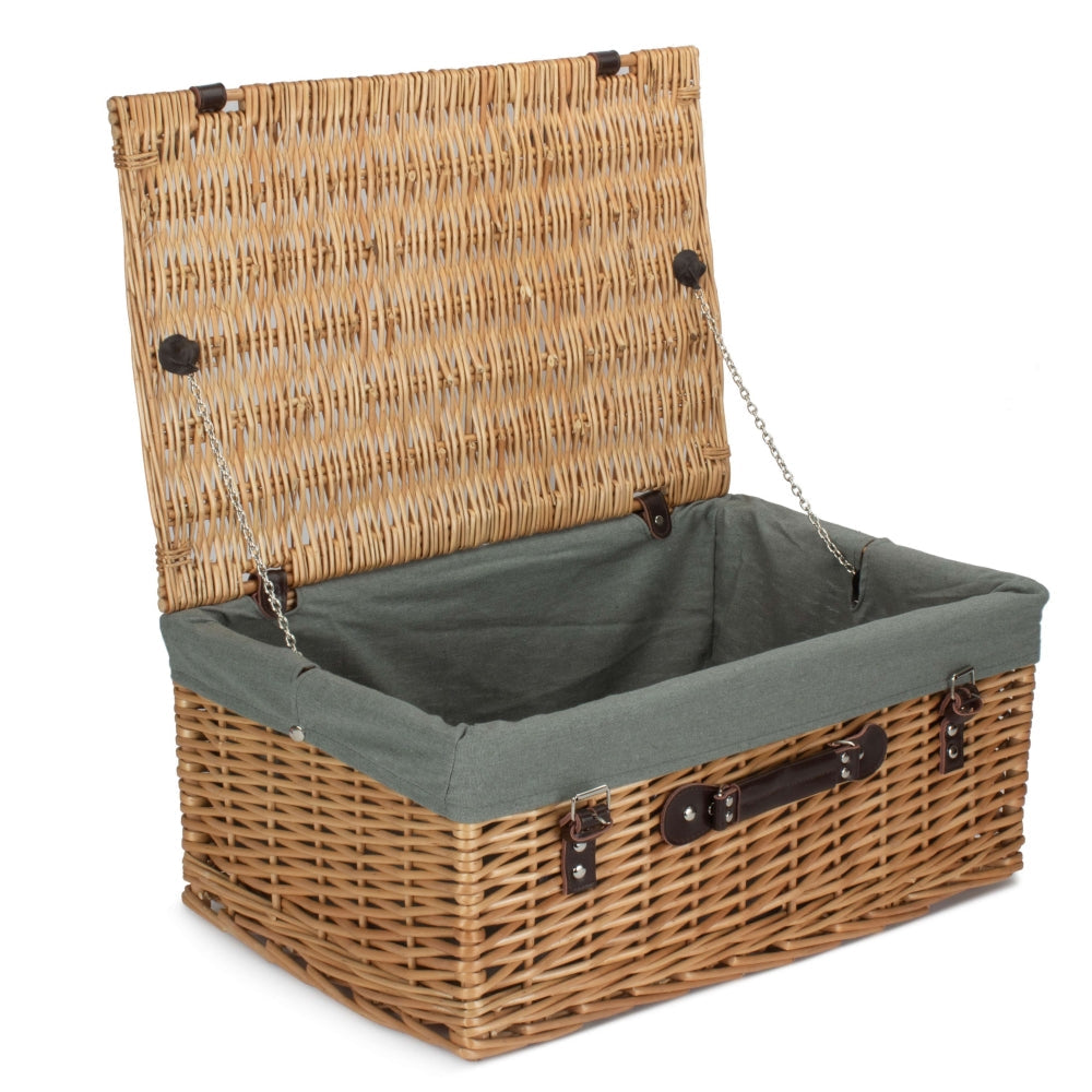 55cm Buff Willow Wicker Picnic Basket