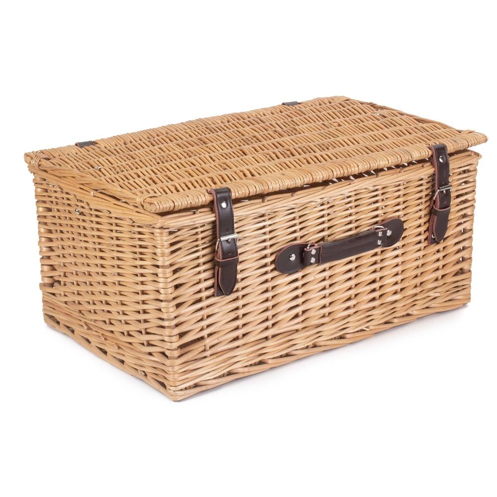 55cm Buff Willow Wicker Picnic Basket